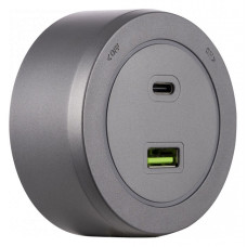 Розетка USB и type C на треке Arte Milano Am-track-sockets-39 399731TS/USB-Type-C Grey