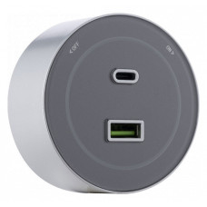 Розетка USB и type C на треке Arte Milano Am-track-sockets-39 399732TS/USB-Type-C Grey