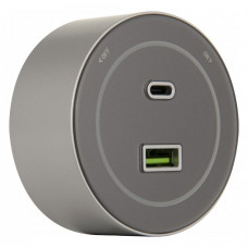 Розетка USB и type C на треке Arte Milano Am-track-sockets-39 399732TS/USB-Type-C Silver
