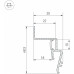 Профиль для контурной подсветки натяжного потолка Arlight STRETCH 039510(1)
