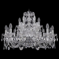 Подвесная люстра Bohemia Ivele Crystal 1402 1402/12+6/240/Ni