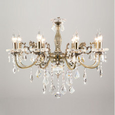 Подвесная люстра Eurosvet Elisha 3281/8 античная бронза/прозрачный хрусталь Strotskis Подвесная люстра Eurosvet Elisha 3281/8 античная бронза/прозрачный хрусталь Strotskis
