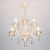 Подвесная люстра Eurosvet Elisha 3281/5 белый с золотом/тонированный хрусталь Strotskis Подвесная люстра Eurosvet Elisha 3281/5 белый с золотом/тонированный хрусталь Strotskis