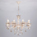 Подвесная люстра Eurosvet Elisha 3281/8 белый с золотом/тонированный хрусталь Strotskis Подвесная люстра Eurosvet Elisha 3281/8 белый с золотом/тонированный хрусталь Strotskis