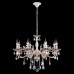 Подвесная люстра Eurosvet Elisha 3281/8 белый с золотом/тонированный хрусталь Strotskis Подвесная люстра Eurosvet Elisha 3281/8 белый с золотом/тонированный хрусталь Strotskis