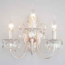 Бра Eurosvet Alda 3305/3 белый с золотом/прозрачный хрусталь Strotskis Бра Eurosvet Alda 3305/3 белый с золотом/прозрачный хрусталь Strotskis