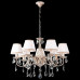 Подвесная люстра Eurosvet Amelia 3637/7 белый с золотом/прозрачный хрусталь Strotskis Подвесная люстра Eurosvet Amelia 3637/7 белый с золотом/прозрачный хрусталь Strotskis