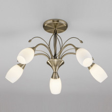 Люстра на штанге Eurosvet Ginevra 30280/5 античная бронза Люстра на штанге Eurosvet Ginevra 30280/5 античная бронза