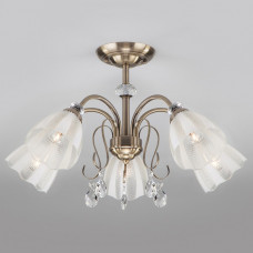 Люстра на штанге Eurosvet Floranse 30155/5 античная бронза Люстра на штанге Eurosvet Floranse 30155/5 античная бронза