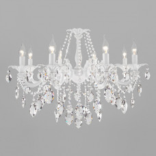 Подвесная люстра Eurosvet Veletta 10108/8 белый/прозрачный хрусталь Strotskis Подвесная люстра Eurosvet Veletta 10108/8 белый/прозрачный хрусталь Strotskis