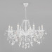 Подвесная люстра Eurosvet Veletta 10108/8 белый/прозрачный хрусталь Strotskis Подвесная люстра Eurosvet Veletta 10108/8 белый/прозрачный хрусталь Strotskis