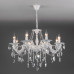 Подвесная люстра Eurosvet Veletta 10108/8 белый/прозрачный хрусталь Strotskis Подвесная люстра Eurosvet Veletta 10108/8 белый/прозрачный хрусталь Strotskis