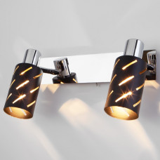 Бра Eurosvet Fente 20090/2 черный/хром Бра Eurosvet Fente 20090/2 черный/хром