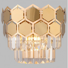 Накладной светильник Eurosvet Ariana 10124/2 золото/прозрачный хрусталь Strotskis (10113/2)