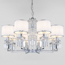 Подвесная люстра Eurosvet Zaffiro 10099/8 хром/прозрачный хрусталь Strotskis (новый абажур) Подвесная люстра Eurosvet Zaffiro 10099/8 хром/прозрачный хрусталь Strotskis (новый абажур)