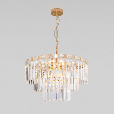 Подвесная люстра Eurosvet Elegante 10130/8 золото/прозрачный хрусталь Strotskis Подвесная люстра Eurosvet Elegante 10130/8 золото/прозрачный хрусталь Strotskis