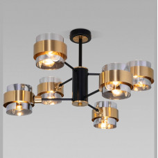 Люстра на штанге Eurosvet Arcada 70127/6 черный/дымчатый Люстра на штанге Eurosvet Arcada 70127/6 черный/дымчатый