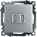 Розетка USB, без рамки Stekker Катрин 39588 Розетка USB, без рамки Stekker Катрин 39588
