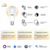 Лампа светодиодная с управлением через Wi-Fi Gauss Smart Home E27 10Вт 2700K 1070112 Лампа светодиодная с управлением через Wi-Fi Gauss Smart Home E27 10Вт 2700K 1070112