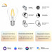 Лампа светодиодная с управлением через Wi-Fi Gauss Smart Home E27 7Вт 2700K 1200112 Лампа светодиодная с управлением через Wi-Fi Gauss Smart Home E27 7Вт 2700K 1200112