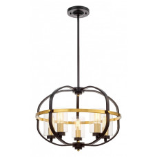 Люстра на штанге LUMINA DECO Monterey LDP 1141-5 BK+MD Люстра на штанге LUMINA DECO Monterey LDP 1141-5 BK+MD