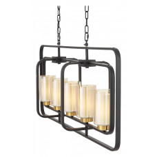 Подвесная люстра LUMINA DECO Indivia LDP 1238-5 BK+MD Подвесная люстра LUMINA DECO Indivia LDP 1238-5 BK+MD