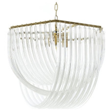 Подвесная люстра LUMINA DECO Weddini LDP 6001-600 GD+CL Подвесная люстра LUMINA DECO Weddini LDP 6001-600 GD+CL