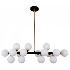 Люстра на штанге LUMINA DECO Marsiada LDP 6033-16 BK+MD Люстра на штанге LUMINA DECO Marsiada LDP 6033-16 BK+MD