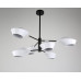Люстра на штанге LUMINA DECO Romina LDP 6037-6 WT+BK Люстра на штанге LUMINA DECO Romina LDP 6037-6 WT+BK