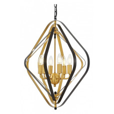 Подвесная люстра LUMINA DECO Crulia LDP 8005-6 BK+MD Подвесная люстра LUMINA DECO Crulia LDP 8005-6 BK+MD