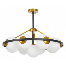 Люстра на штанге LUMINA DECO Donzano LDP 8034-9 BK+WT Люстра на штанге LUMINA DECO Donzano LDP 8034-9 BK+WT