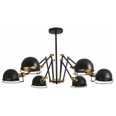 Люстра на штанге LUMINA DECO Valmonti LDP D015-6 BK Люстра на штанге LUMINA DECO Valmonti LDP D015-6 BK