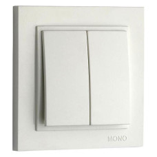 Выключатель двухклавишный Mono Electric Despina 102-010025-102