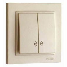 Выключатель проходной двухклавишный Mono Electric Despina 102-170023-111