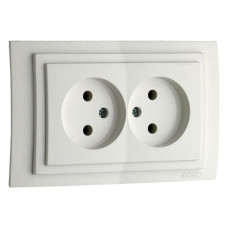 Розетка двойная, без рамки Mono Electric Despina / Larissa 500-001905-121