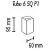 Накладной светильник TopDecor Tubo6 SQ Tubo6 SQ P1 27 Накладной светильник TopDecor Tubo6 SQ Tubo6 SQ P1 27