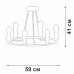 Люстра на штанге Vitaluce V3771 V3771-1/6PL Люстра на штанге Vitaluce V3771 V3771-1/6PL