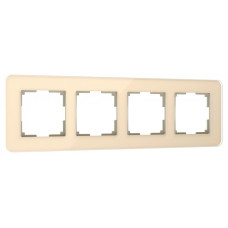 Рамка на 4 поста Werkel Elite (айвори, стекло) W0042443